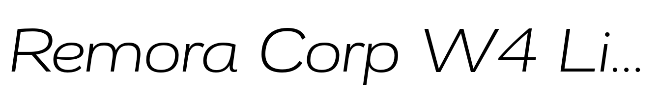Remora Corp W4 Light Italic